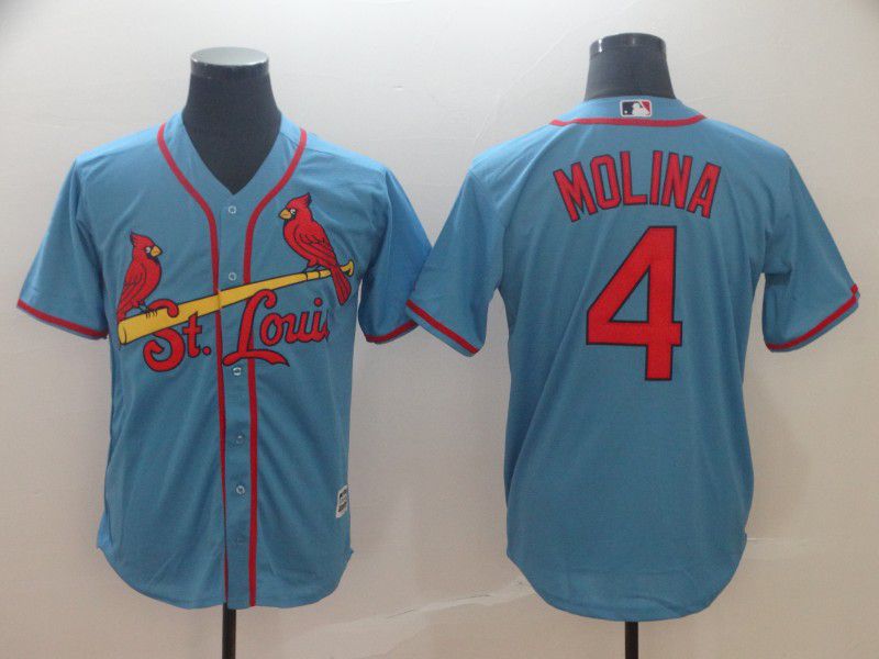 2019 MLB Men St.Louis Cardinals #4 Molina blue game Jerseys